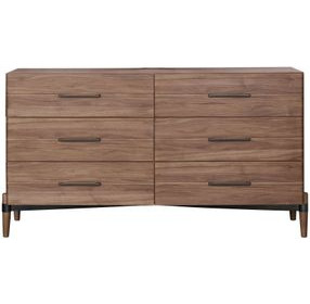 Tranquility Walnut 6 Drawer Dresser