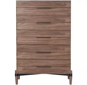 Tranquility Walnut 5 Drawer Chest