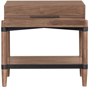 Tranquilty Walnut 1 Drawer Nightstand