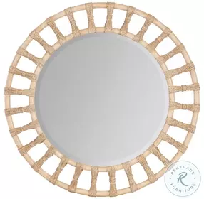Retreat Light Brown Pole Rattan Accent Mirror