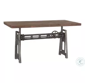 Artezia Weathered Gray 60" Desk With Adjustable Crank
