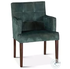 Avery Dark Green Velvet Arm Chair