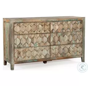 Cordoba Vintage Teal And Antique Nickel Dresser