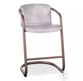 Chiavari Vintage White Leather Counter Height Stool Set Of 2