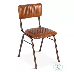 Hudson Brown Leather Side Chair Set Of 2