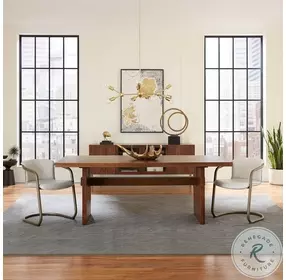 Manhattan Light Walnut Mid Century Dining Room Set