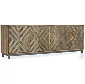 5649-55 Medium Wood 86" TV Stand