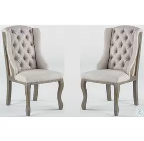 Charles Off White Tufted Linen Deconstructed Chair