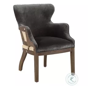 Charles Gray Velvet Arm Chair