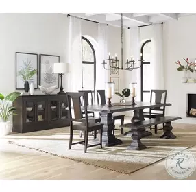 Toulon Vintage Brown 84" Dining Room Set