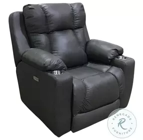 Challenger Monaco Graphite Power Headrest Wall Hugger Big Mans Recliner