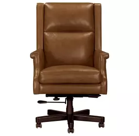 DC 132 RECH Renaissance Chestnut Leather Upholstered Swivel Desk Chair