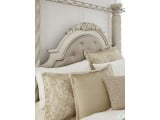 Cassimore North Shore Pearl Silver Upholstered Poster ...