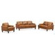 Ada Cognac Leather Upholstered Lounge Chair