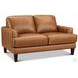 Ada Cognac Brown Leather 57" Loveseat