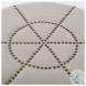 Beacon Cream Fabric Round Ottoman