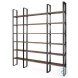 Taunton Dark Brown Wood 6 Shelving Unit