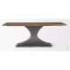Maxton Brown Solid Wood And Dark Gunmetal Rectangular Dining Table