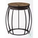 Clapp Brown Wood And Black Metal Nesting Table Set of 2