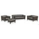 Trix Ash Leather 64" Loveseat