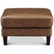 Cassie Latte Leather Upholstered Rectangular Ottoman