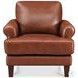 Soleil Brandy Leather Upholstered Lounge Chair