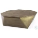 Esagono Clad Reclaimed Wood And Gold Metal Octagonal Coffee Table