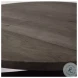 Triumph Brown Solid Wood And Black Metal 40" Round Coffee Table