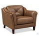 Cassie Latte Leather Upholstered Lounge Chair