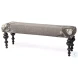 Alhambra Gray Upholstered Seat Accent Bench
