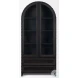 Gehry Dark Brown Metal Glass Door Display Cabinet