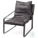 Hornet Black Leather Accent Chair