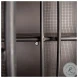 Klaus Dark Brown Polished Mesh Door Display Cabinet