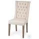 Mackenzie Cream Plush Linen Dining Chair