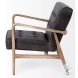 Phineas Black Leather Accent Chair