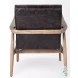 Phineas Black Leather Accent Chair
