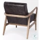 Phineas Black Leather Accent Chair
