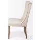 Mackenzie Cream Plush Linen Dining Chair
