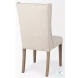 Mackenzie Cream Plush Linen Dining Chair