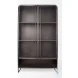 Klaus Dark Brown Polished Mesh Door Display Cabinet