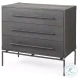 Ward Brown Wood And Iron 3 Drawer Accent Cabinet