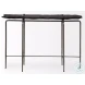Pinera Irregular Black Slate Slate And Silver Iron Console Table
