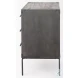 Ward Brown Wood And Iron 3 Drawer Accent Cabinet
