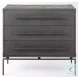 Ward Brown Wood And Iron 3 Drawer Accent Cabinet