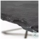 Pinera Irregular Black Slate And Silver Iron Coffee Table