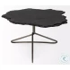 Pinera Irregular Black Slate And Silver Iron Coffee Table