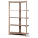 Turnbull Light Brown Wood 4 Shelf Shelving Unit