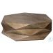 Arreto Medium Brown Hexagonal Hinged Storage Large Coffee Table