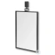 Grimm Gray Rectangular Mirror with Decorative Hook
