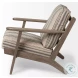 Olympus Brown Jute Striped Accent Chair